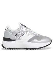 Pepe Jeans f&uuml;r Damen. PLS600021 Kimi Mesh Leder Sneakers grau (40), 3 bis 5 cm, Schn&uuml;rsenkel, L&auml;ssig