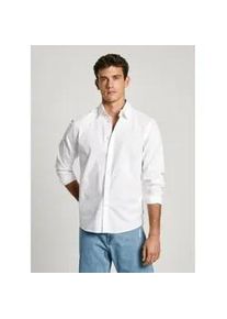 Pepe Jeans f&uuml;r Herren. PM308274 Phil wei&szlig;es Hemd (L), L&auml;ssig, Baumwolle, Langarm, Nachhaltig