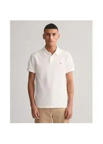 Gant f&uuml;r Herren. 2220 Piqu&eacute; Slim Fit Shield Poloshirt wei&szlig; (XXL), L&auml;ssig, Baumwolle, Klassisch, Kurzarm
