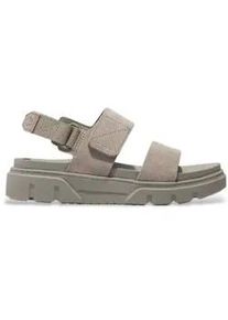 Timberland f&uuml;r Damen. TB0A61MGEO31 Greyfield taupefarbene Leder-Riemen-Sandalen (41 W), Wohnung, Klettverschluss, L&auml;ssig