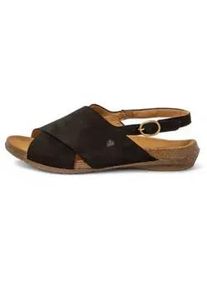 El Naturalista f&uuml;r Damen. 255581101005_001 Ledersandalen N5558 Wakataua schwarz (40), Wohnung, Schnalle, L&auml;ssig