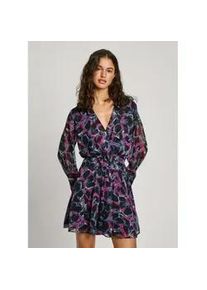 Pepe Jeans f&uuml;r Damen. PL953630 Kurzes schwarzes Kleid Ada (XS), L&auml;ssig, Polyester, Langarm