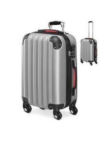 DeubaXXL DE Hartschalenkoffer Rollen 360&ordm; Handgep&auml;ck Silber ABS 103079