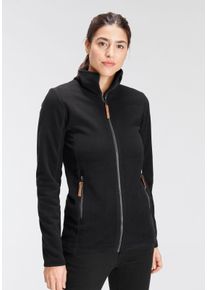 Polarino sheego Gro&szlig;e Gr&ouml;&szlig;en Fleecejacke, schwarz, Gr&ouml;&szlig;e 46 - Damen