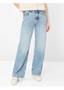 Brax Damen Palazzohose Style MAINE USED BLEACHED BLUE, denim hellblau, Gr. 34