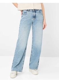 Brax Damen Palazzohose Style MAINE USED BLEACHED BLUE, denim hellblau, Gr. 46K