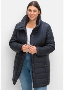 sheego Gro&szlig;e Gr&ouml;&szlig;en Steppjacke in wasserabweisender Qualit&auml;t, tiefblau, Gr&ouml;&szlig;e 44 - Damen