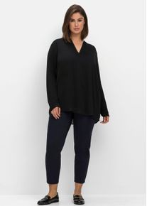 sheego Gro&szlig;e Gr&ouml;&szlig;en 7/8-Hose mit Schlupfbund, schmale Form, nachtblau, Gr&ouml;&szlig;e 54 - Damen