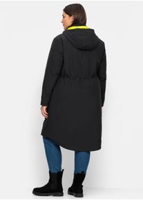 sheego Gro&szlig;e Gr&ouml;&szlig;en Parka mit Kontrast-Futter, schwarz, Gr&ouml;&szlig;e 48 - Damen