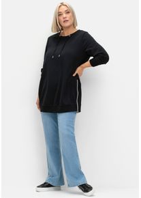 sheego Gro&szlig;e Gr&ouml;&szlig;en Bootcut-Jeans mit High-Waist-Bund, light blue-denim, Gr&ouml;&szlig;e 48 - Damen