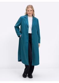 sheego Gro&szlig;e Gr&ouml;&szlig;en Wintermantel mit abgerundetem Saum, topas, Gr&ouml;&szlig;e 56 - Damen