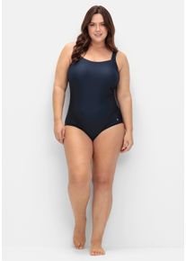 sheego Gro&szlig;e Gr&ouml;&szlig;en Badeanzug mit Shaping-Effekt, tiefblau, Gr&ouml;&szlig;e 50F - Damen