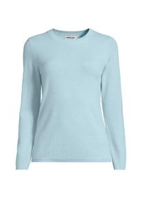 LANDS' END Kaschmir-Pullover mit rundem Ausschnitt, Damen,  Blau, Kaschmir, by Lands' End