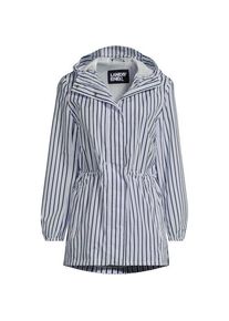 LANDS' END Wasserdichte Gemusterte Regenjacke SQUALL mit Packfach, Damen,  Wei&szlig;, Polyester, by Lands' End