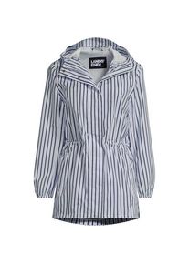 LANDS' END Wasserdichte Gemusterte Regenjacke SQUALL mit Packfach, Damen,  Wei&szlig;, Polyester, by Lands' End