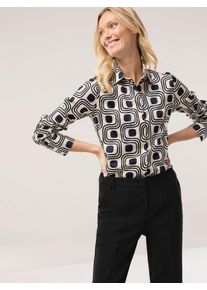 Walbusch Baumwollbluse mit langer Manschette