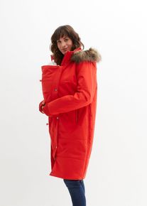 bonprix Wattierter 3-in-1 Umstands- und Tragemantel, rot, Gr.52, Warmer Steppmantel f&uuml;r die Schwangerschaft und danach