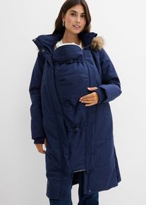 bonprix Wattierter 3-in-1 Umstands- und Tragemantel, blau, Gr.46, Warmer Steppmantel f&uuml;r die Schwangerschaft und danach