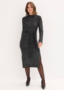 bonprix Strickkleid mit Pailletten, schwarz, Gr.52/54 (XXL), modisches Strickkleid in Midil&auml;nge mit Pailletten und leichtem Glitzereffekt