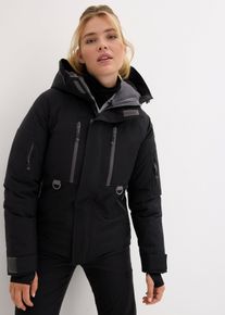 bonprix wasserdichte Ski-Jacke mit Schneefang, schwarz, Gr.46, Wasserdichte Skijacke