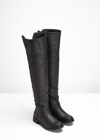 bonprix Overknee Stiefel, schwarz, Gr.37, Lange Beine zeigen mit dem Overkneestiefel