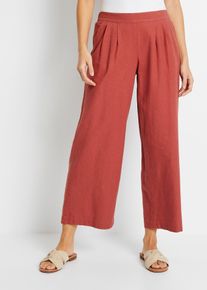 bonprix Leinenhose, rot, Gr.52, Moderne Hose mit Taschen, aus Leinen,Viskose
