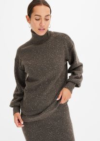 bonprix Pullover, braun, Gr.44/46 (L), modischer Pullover mit Pailletten