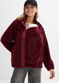 bonprix 3-in-1 Umstands- und Tragejacke aus Teddyfleece, rot, Gr.48/50 (XL), Weiche Fleecejacke f&uuml;r die Schwangerschaft und danach