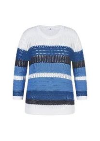 Rundhals-Pullover 3/4-Arm Anna Aura weiss, 54