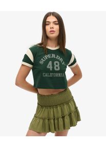 Superdry Damen Gestufter Jersey-minirock Kaki - Gr&ouml;&szlig;e: 40 2123833000119ZTV019