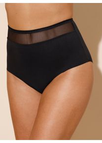 w&auml;schepur sheego Gro&szlig;e Gr&ouml;&szlig;en Taillenslip mit Mesh-Einsatz, schwarz, Gr&ouml;&szlig;e 52/54 - Damen