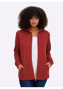 sheego Gro&szlig;e Gr&ouml;&szlig;en Sweatjacke, kirsche, Gr&ouml;&szlig;e 52/54 - Damen