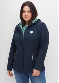 sheego Gro&szlig;e Gr&ouml;&szlig;en Softshelljacke mit Fleece-Innenseite, nachtblau, Gr&ouml;&szlig;e 52 - Damen