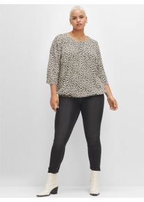 sheego Gro&szlig;e Gr&ouml;&szlig;en Tunika mit Animal-Print, ecru bedruckt, Gr&ouml;&szlig;e 52 - Damen