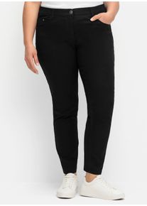 sheego Gro&szlig;e Gr&ouml;&szlig;en Stretch-Hose mit Gummibund, schwarz, Gr&ouml;&szlig;e 58 - Damen
