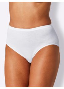 Speidel sheego Gro&szlig;e Gr&ouml;&szlig;en Slip mit Glanzbandeinfassung, 3 St&uuml;ck wei&szlig;, Gr&ouml;&szlig;e 52/54 - Damen