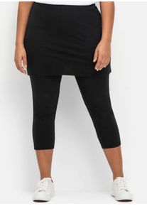 sheego by Joe Browns sheego Gro&szlig;e Gr&ouml;&szlig;en Rockleggings in 3/4-L&auml;nge, schwarz, Gr&ouml;&szlig;e 54 - Damen
