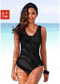 Lascana sheego Gro&szlig;e Gr&ouml;&szlig;en Badeanzug, schwarz, Gr&ouml;&szlig;e 38F - Damen