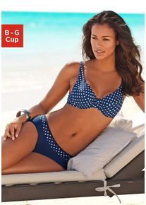Lascana sheego Gro&szlig;e Gr&ouml;&szlig;en Bikini, marine-wei&szlig;, Gr&ouml;&szlig;e 36E - Damen