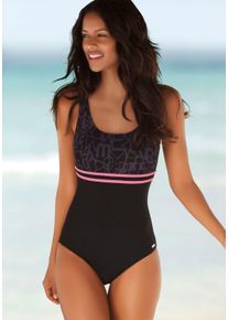 Venice Beach sheego Gro&szlig;e Gr&ouml;&szlig;en Badeanzug, schwarz-grau, Gr&ouml;&szlig;e 46 - Damen