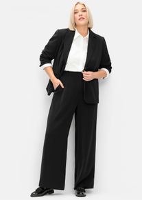 sheego Gro&szlig;e Gr&ouml;&szlig;en Hose in weiter Beinform, schwarz, Gr&ouml;&szlig;e 48 - Damen