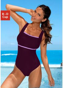 Lascana sheego Gro&szlig;e Gr&ouml;&szlig;en Badeanzug, aubergine, Gr&ouml;&szlig;e 46C - Damen