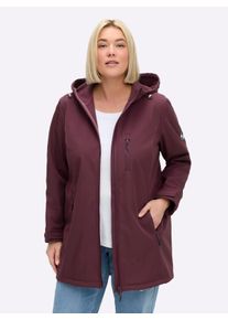 sheego Gro&szlig;e Gr&ouml;&szlig;en Softshelljacke mit innenliegendem Tunnelzug, burgund, Gr&ouml;&szlig;e 46 - Damen