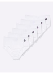 w&auml;schepur sheego Gro&szlig;e Gr&ouml;&szlig;en Slip mit Schmetterlings-Motiv, wei&szlig;, Gr&ouml;&szlig;e 52/54 - Damen