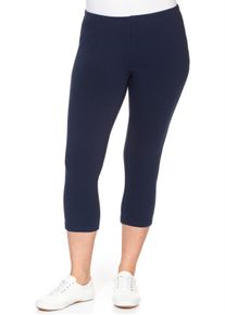 sheego Gro&szlig;e Gr&ouml;&szlig;en Caprileggings mit Gummizugbund, marine, Gr&ouml;&szlig;e 46 - Damen