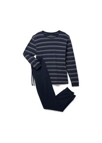 Tchibo - Pyjama - Herren - Gr. L - dunkelblau/gestreift