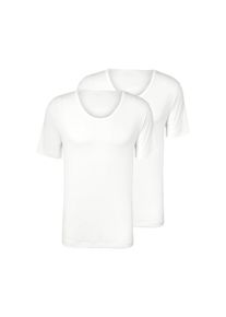 Tchibo - 2 Jersey-Halbarm-Unterhemden - Herren - Gr. L/6 - wei&szlig;
