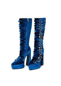 K.O.I. KOI Cyberspace Celestial Long Boots Stiefel blau in EU40 Cyperspace-Blue