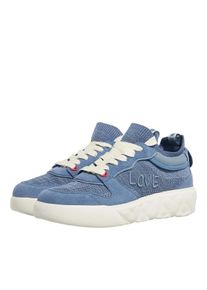 Love Moschino Sneaker - Heart Love Sneakers Donna - Gr. 37 (EU) - in Blau - f&uuml;r Damen