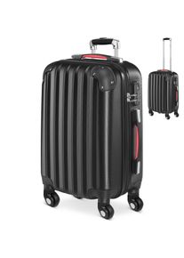 DeubaXXL DE Hartschalenkoffer Rollen 360&ordm; Handgep&auml;ck Schwarz ABS 103076